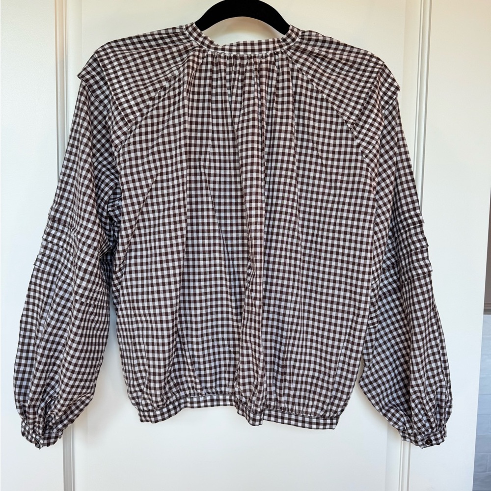 CARON CALLAHAN GINGHAM BLOUSE - Picture 2 of 3